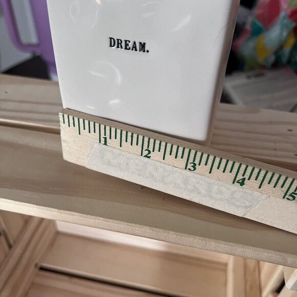 Rae Dunn Artisan Collection "DREAM" Caddy Vase White Ceramic Farmhouse Decor - Picture 8 of 9